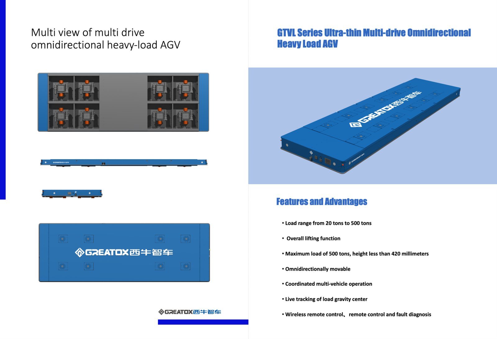 GTVL ultra-thin heavy-load AGV